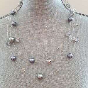 NEW Long 3 Layered Beaded Necklace